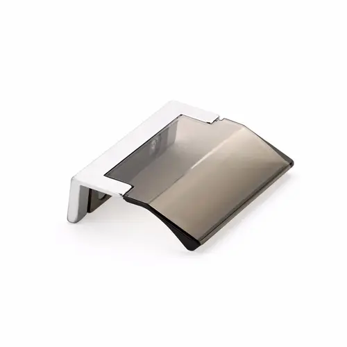 1-1/4" Center to Center Positano Arch Smoke Cabinet Edge Pull Polished Chrome Finish