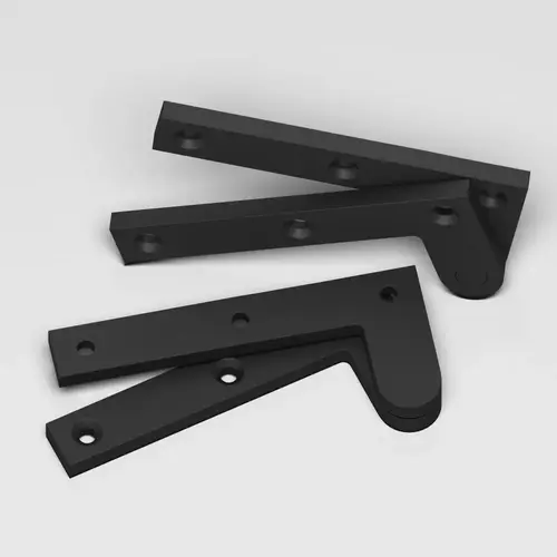 3-1/2 Series Fixed Pin Pivot Hinge Matte Satin Black Finish