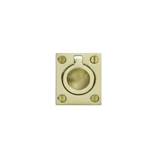 Flush Ring Pull Lifetime Satin Brass Finish