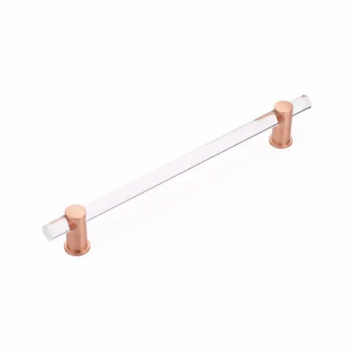 Concealed Surface Mounted 12" Center to Center Lumiere Appliance Pull Brushed Rose Gold Finish