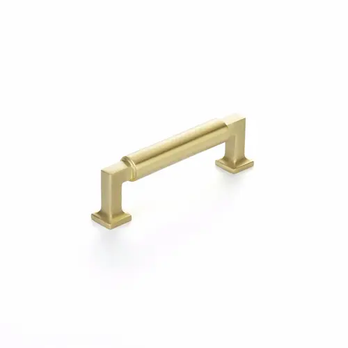 3-1/2" Center to Center Haniburton Cabinet Pull Satin Brass Finish