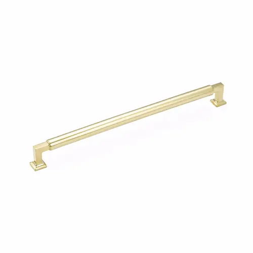 Concealed Surface Mounted 15" Center to Center Haniburton Appliance Pull Unlacquered Brass Finish