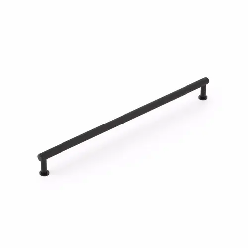 12" Center to Center Pub House Knurled Cabinet Pull Matte Black Finish