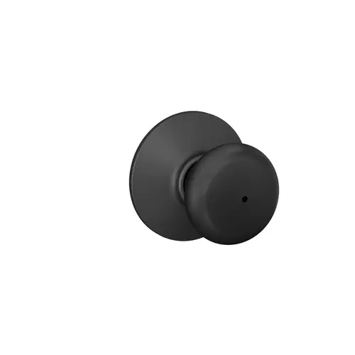 Plymouth Knob Privacy Lock with 16080 Latch and 10027 Strike Matte Black by Aged Bronze Finish