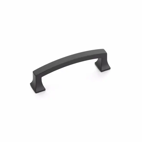 3-1/2" Center to Center Menlo Park Arched Cabinet Pull Matte Black Finish