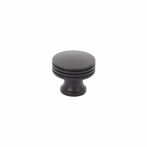 1-1/4" Menlo Park Disk Round Knob Matte Black Finish