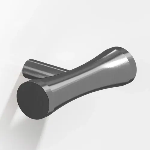 540 Series 5/8" x 2" T Cabinet Knob Satin Graphite Finish