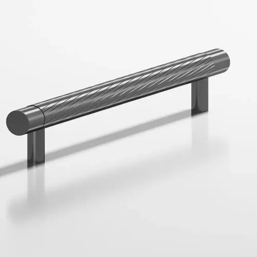 567 Series 10" Center to Center Full Single Knurl Cabinet Pull Satin Graphite Finish