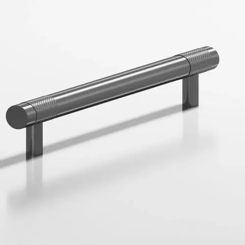 557 Series 4" Center to Center Diamond Knurl Cabinet Pull Satin Graphite Finish