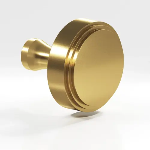 1" Solid Brass Round Cabinet Knob Polished Nickel Finish