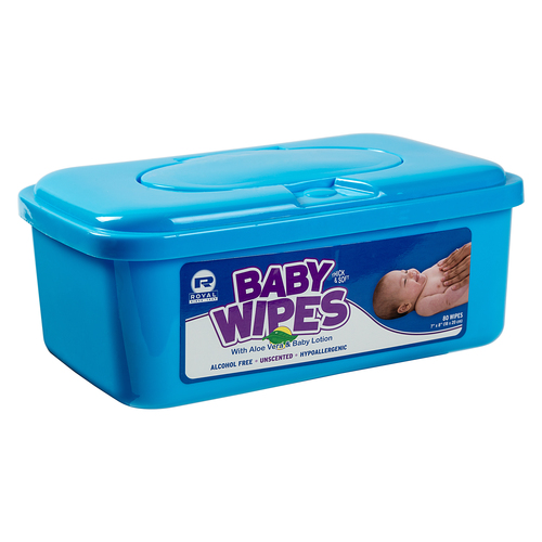 ROYAL RPBWU-80 Good for use in day care centers churcha (TM)s schools and at home BABY WIPE UNSCENTED PKD 12/80