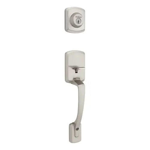 Henley Single Cylinder Exterior Handleset SmartKey with RCAL Latch and Dual RCS and 5303 Full Lip Strike Satin Nickel Finish