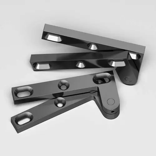 3/8" Thick Removable Small Form Pin Pivot Hinge Satin Graphite Finish