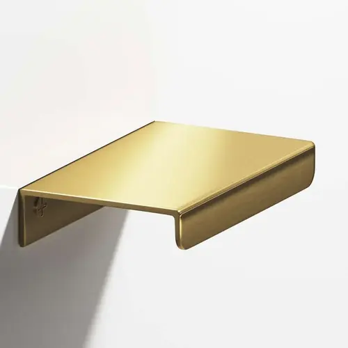 710 Series 10" Center to Center Edge Cabinet Pull Satin Brass Finish