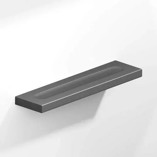 717 Series 3" Center to Center Finger Edge Cabinet Pull Matte Graphite Finish