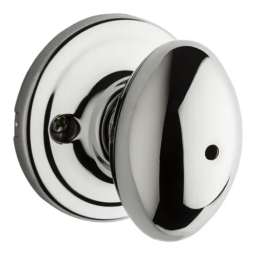 Kwikset Laurel Privacy Door Lock with 6AL Latch and RCS Strike Bright Chrome Finish