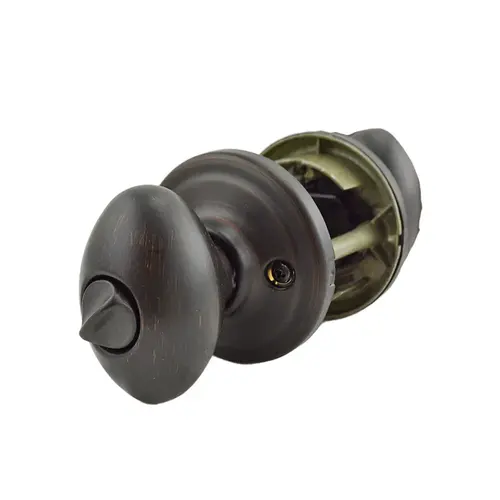 Laurel Knob Entry Door Lock SmartKey with 6AL Latch and RCS Strike Venetian Bronze Finish