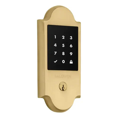 Z-Wave Boulder Touchscreen Deadbolt with Schlage C Keyway Vintage Brass Finish