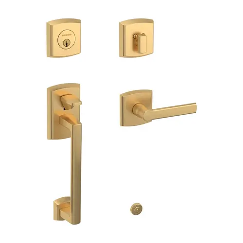 Soho Sectional Right Hand Single Cylinder Tubular Handleset Lifetime Satin Brass Finish