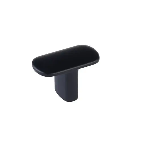 Habitat 1-1/2" x 3/4" Cabinet T Knob Flat Black Finish