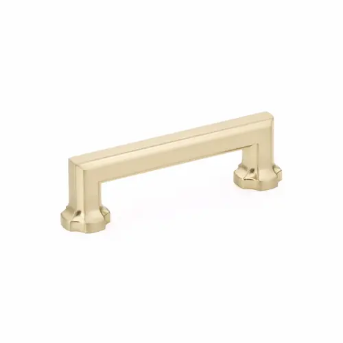 3-1/2" Center to Center Empire Cabinet Pull Signature Satin Brass Finish