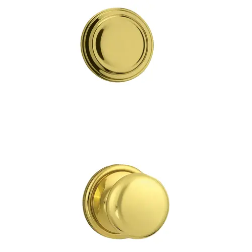 Kwikset Hancock Interior Dummy Handleset Trim Bright Brass Finish