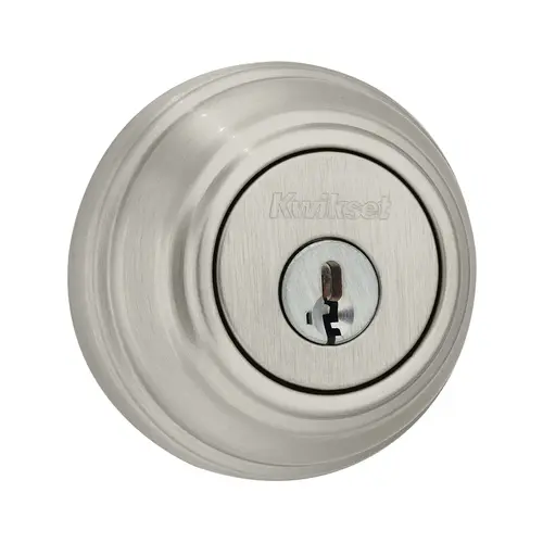 UL Single Cylinder Deadbolt SmartKey with RCAL Latch and Dual RCS and 5303 Full Lip Strike Satin Nickel Finish