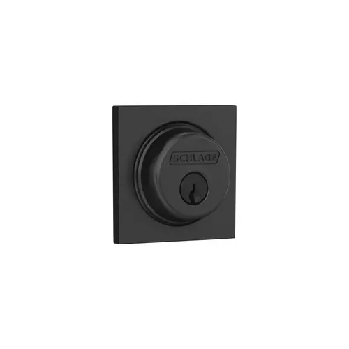 Collins by Addison Single Cylinder Deadbolt C Keyway with 12287 Latch and and 10116 Strike Matte Black by Satin Nickel Finis