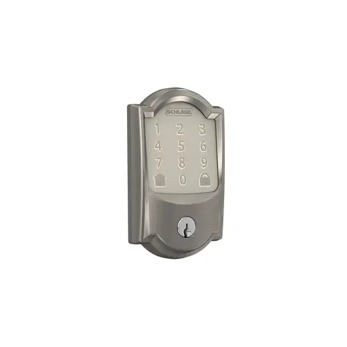 Camelot Encode Smart Wifi Deadbolt with 12351 Latch and 10116 Strike Satin Nickel by Matte Black Finish
