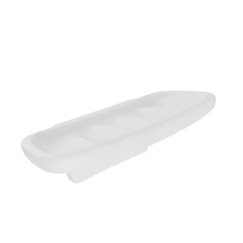 Proplus 42101 Ceramic Soap Dish, Slip-On Clip White