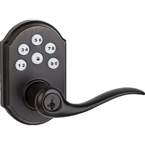 Clear Pack Z-Wave Enabled Tustin Smartcode Deadbolt with Z-Wave 500 Chipset with RCAL Latch and RCS Strike Venetian Bronze Finish