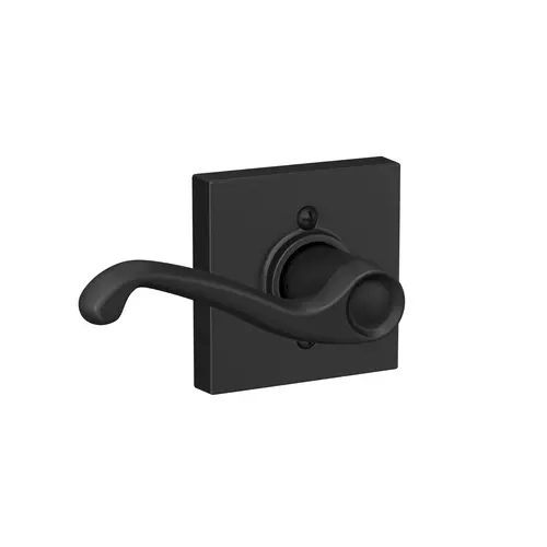 Left Hand Flair Lever with Collins Rose Half Dummy Matte Black Finish