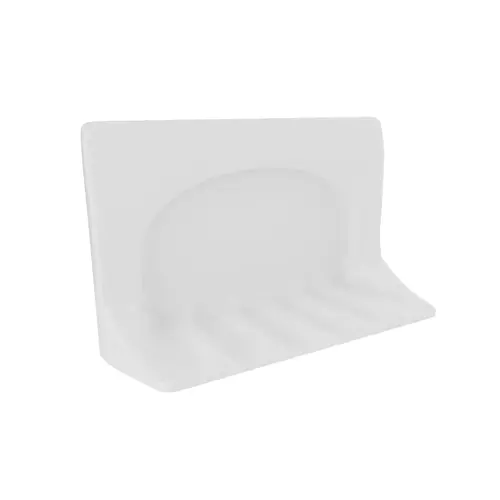 Lenape 197501 Wall-Mounted White Ceramic Tub Soap 4 in. x 6 in