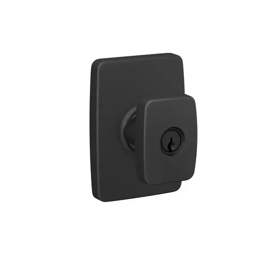 Nixon Knob with Greene Rose Keyed Entry Lock C Keyway with 16086 Latch and 10027 Strike Matte Black Finish