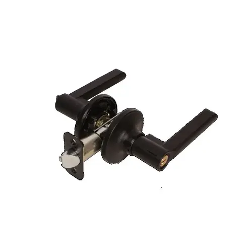 Alto Lever with Round Rose Keyed Entry Lockset Grade 3 with KW1 Keyway Matte Black Finish