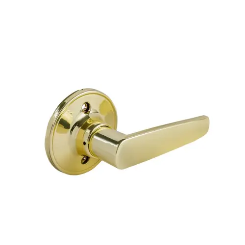 Olympic Lever with Round Rose Half Dummy Lockset Grade 3 Bright Brass Finish