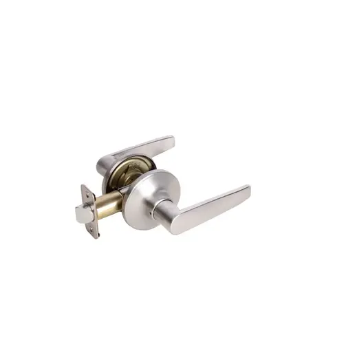 Olympic Lever with Round Rose Passage Lockset Grade 3 Satin Chrome Finish