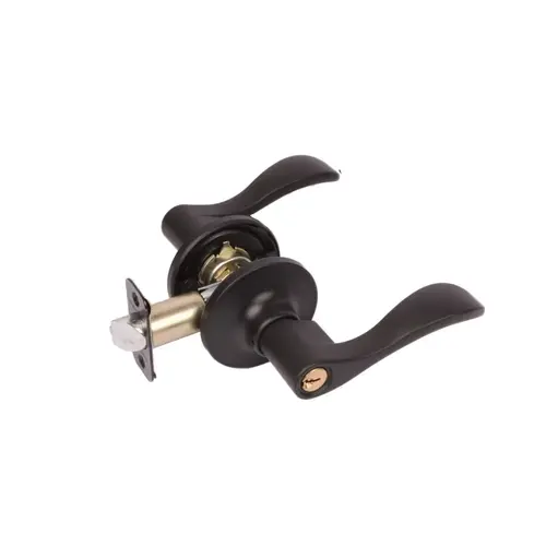 Osaka Lever - Round Rose (Passage) - Signature Brass