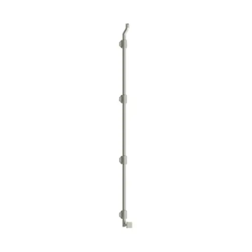 42" Modern Offset Surface Bolt, HD, Solid Brass in Brushed Nickel