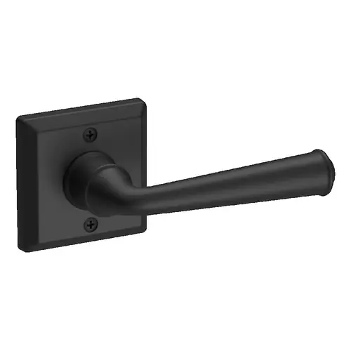 Half Dummy Federal Lever and Traditional Square Rose Satin Black Finish