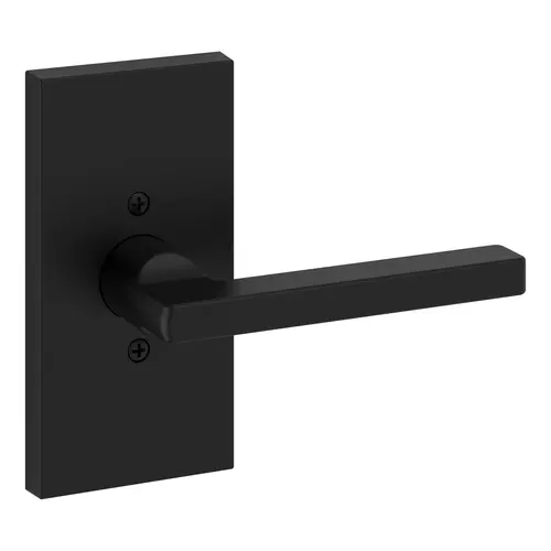 Half Dummy Square Lever and Contemporary 5" Rose Satin Black Finish