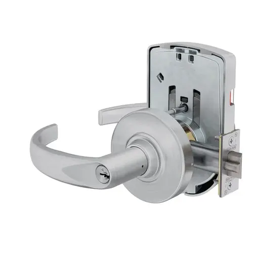 ND Series Entry / Office C Keyway Sparta with 13-247 Latch 10-025 Strike and Inside Locked Unlocked Indicator Satin Chrome Finish