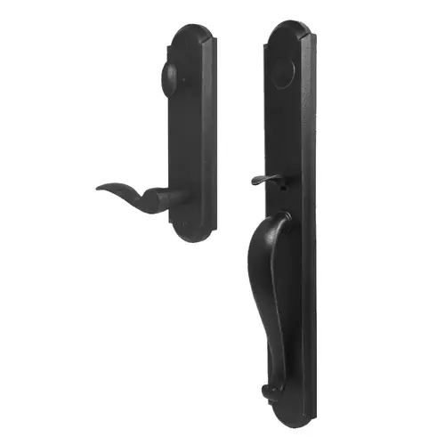  R7680-2H20020 Wiltshire Dummy Handle set with Right hand Carlow lever in the Black Finish