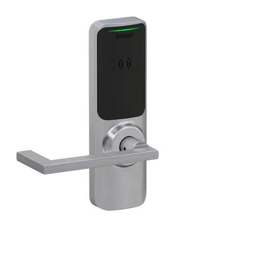 XE360 Series Wireless Mortise Lock, Offline Deadbolt Function with Smart Mobile Reader, Extended Longitude Lever, and 6 Pin C Keyway Satin Chrome Finish