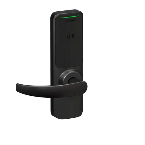 XE360 Series Wireless Mortise Lock, Offline Indicator Function with Smart Mobile Reader, Neptune Lever, and 6 Pin C Keyway Matte Black Finish