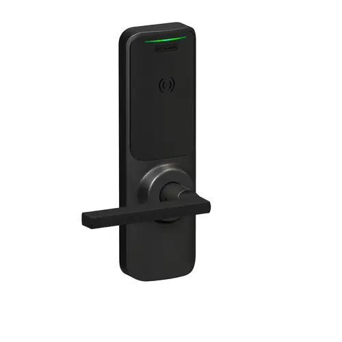 XE360 Series Wireless Tubular Lock, Offline Indicator Function with Smart Mobile Reader, Latitude Lever, and 6 Pin C Keyway Matte Black Finish