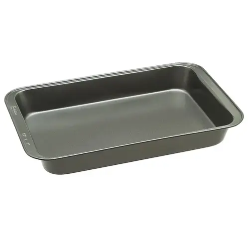 Ecolution EIGY-7433 BakeIns Cake Pan, Rectangular, 9 in OAL, Carbon Steel, Non-Stick: Yes, Dishwasher Safe: Yes