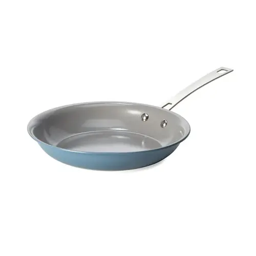 Ecolution EL11057-AS Fry Pan, 9-1/2 in Dia, Aluminum, Dusty Blue, Ceramic-Coated, Non-Stick: Yes, Dishwasher Safe: Yes