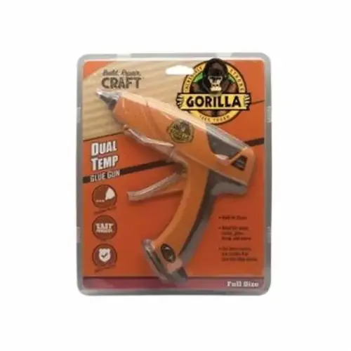 Gorilla 100424 Large Dual Temp Glue Gun, Black/Orange