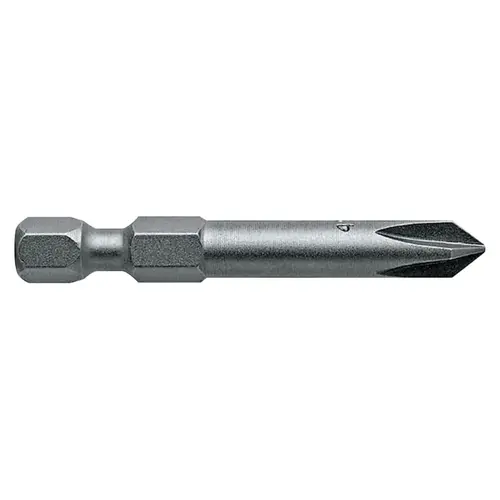 Phillips Power Bit, #2, 1/4 in Drive, 6 in OAL, 2 in Turned Length